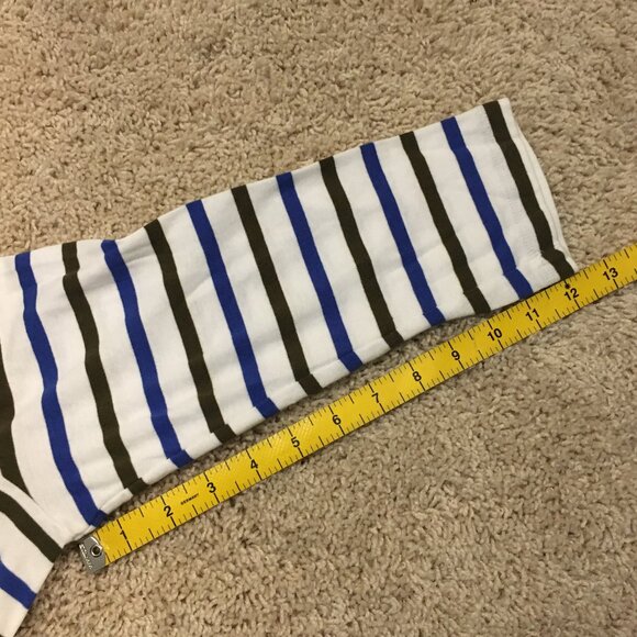 Talbots Cotton Modal Stripes & Lace Tie Up Top - Picture 14 of 14